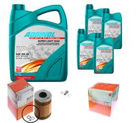 MAHLE Controllo Set 9L ADDINOL SUPER LIGHT 5W-40 Per Alpina B10 E34 3.4