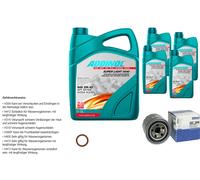 Mahle Controllo Set 9L Addinol Super Light 5W-40 per Honda Legend II Ka 3.2i