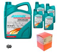 MAHLE Controllo Set 9L ADDINOL SUPER LIGHT 5W-40 Per Porsche 911 Targa 993