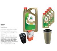 MAHLE Controllo Set 9L CASTROL EDGE 5W-30 C3 Per VW LT 28-35 I Kasten 2.4 TD