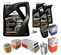 MAHLE Controllo Set 9L MANNOL 5W-30 LONGLIFE Per Audi A6 3.0 Anno 04-06