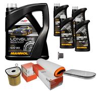 MAHLE Controllo Set 9L MANNOL 5W-30 LONGLIFE Per BMW 7 Serie 730d Anno 98-01