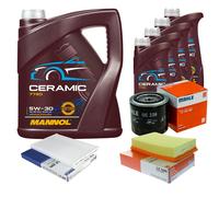 MAHLE Controllo Set 9L MANNOL Ceramic 5W-30 Per Nissan NP300 Navara 2.5 dCi