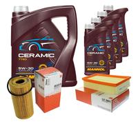 MAHLE Controllo Set 9L MANNOL Ceramic 5W-30 Per Nissan Qashqai +2 I 2.0 dCi