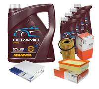 MAHLE Controllo Set 9L MANNOL Ceramic 5W-30 Per Nissan Qashqai +2 I 2.0 dCi