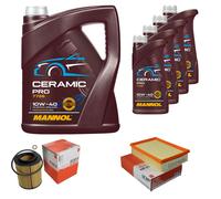 MAHLE Controllo Set 9L MANNOL Ceramic Pro 10W-40 Per BMW 3er Touring E36