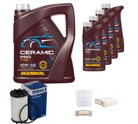 Mahle Controllo Set 9L mannol Ceramica Pro 10W-40 per VW Touareg CR7 3.0 TSI