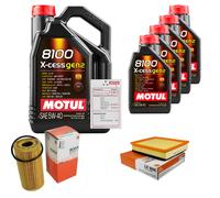 MAHLE Controllo Set 9L MOTUL 8100 X-CESS 5W-40 Per Nissan Interstar Bus dCi