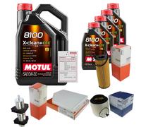 MAHLE Controllo Set 9L MOTUL 8100 X-CLEAN 0W-30 Per Audi A4 Avant 3.0 TDI