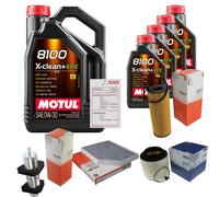 MAHLE Controllo Set 9L MOTUL 8100 X-CLEAN 0W-30 Per Audi A4 Avant 3.0 TDI