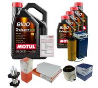 MAHLE Controllo Set 9L MOTUL 8100 X-CLEAN 0W-30 Per Audi A4 Avant 3.0 TDI