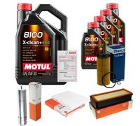 MAHLE Controllo Set 9L MOTUL 8100 X-CLEAN 0W-30 Per BMW X6 XDRIVE30D