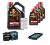 MAHLE Controllo Set 9L MOTUL 8100 X-CLEAN EFE 5W-30 Per Nissan Note 1.6 Tiida