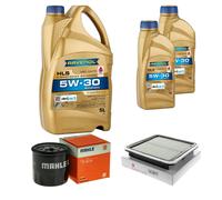 MAHLE Controllo Set Kit Olio 7L RAVENOL HLS 5W-30 per Subaru Forester 2.5 AWD