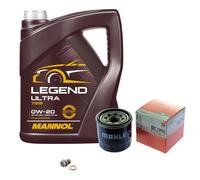 MAHLE Controllo Set MANNOL 5 L 0W-20 Legend Ultra Per Mazda 3 2.0 1.5 CX-3