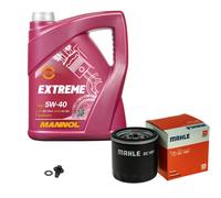 MAHLE Controllo Set MANNOL 5 L 5W-40 Extreme Per Mazda 2 1.4 1.25