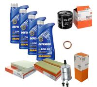 MAHLE CONTROLLO SET MANNOL Olio Motore Defender 10W-40 4L per Audi A1 Bj.12-18