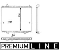 MAHLE CR 102 000P Radiatore, Raffreddamento motore per MAN