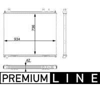 MAHLE CR 104 000P Radiatore bassa temperatura, Intercooler per MAN