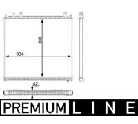 MAHLE CR 105 000P Radiatore bassa temperatura, Intercooler per MAN