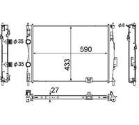 MAHLE CR 1074 000S Radiatore motore