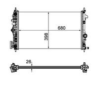 Mahle CR 1103 000P Radiatore Motore per Opel Insignia A Saab 9-5 Chevrolet