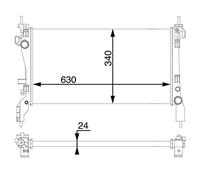 MAHLE ORIGINAL CR 1122 000S Radiatore motore