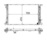 Mahle CR 1134 000S Radiatore Raffreddamento Motore Per Audi Q5 8RB