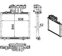 MAHLE CR 1167 000P Radiatore, Raffreddamento motore per MAN