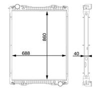 MAHLE CR 1175 000S Radiatore, Raffreddamento motore per SCANIA
