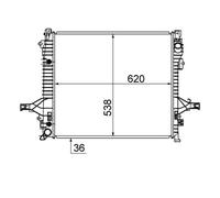 Mahle CR 1191 000S Radiatore Raffreddamento Motore Per Volvo XC90 I 275