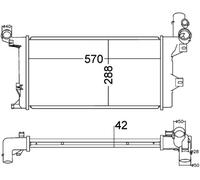 MAHLE CR 1218 000P Radiatore, Raffreddamento motore per MERCEDES-BENZ