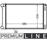 MAHLE ORIGINAL CR 125 000P Radiatore motore