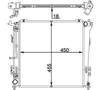 Radiatore Alette di raffreddamento saldate CR 1404 000P MAHLE per KIA PRO CEE'D