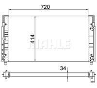 MAHLE CR 1533 000S Radiatore, Raffreddamento motore per VW