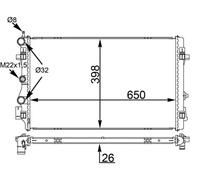 MAHLE ORIGINAL CR 1559 000S Radiatore motore