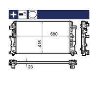 Mahle CR 1710 000S Radiatore Motore per Mercedes-Benz B906 VW Crafter 30-35