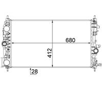 MAHLE CR 1782 000S Radiatore, Raffreddamento motore per OPEL,VAUXHALL