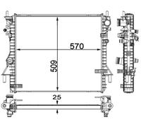 MAHLE CR 1937 000P Radiatore, Raffreddamento motore per JAGUAR