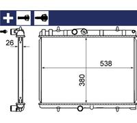 MAHLE ORIGINAL CR 2014 000S Radiatore motore per OPEL Crossland X (P17)