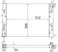 MAHLE ORIGINAL CR 2166 001S Radiatore motore