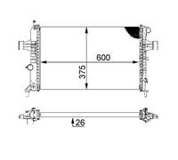 Mahle CR 227 000S Radiatore Raffreddamento Del Motore per Opel Astra G Cc Camper