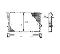 Mahle CR 242 000S Radiatore Raffreddamento Motore Per BMW E39 E38