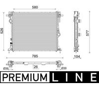 MAHLE CR 2587 000P Radiatore, Raffreddamento motore per ALFA ROMEO