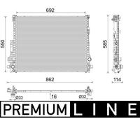 MAHLE CR 2607 000P Radiatore, Raffreddamento motore per VOLVO