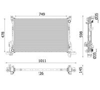 Mahle Original Radiatore 214106419R per Renault Trafic 2.0 dCi dal 2019 - Nuovo