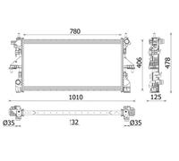 MAHLE CR 2638 000P Radiatore, Raffreddamento motore per FIAT