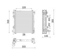 MAHLE CR 2707 000P Radiatore, Raffreddamento motore per ALFA ROMEO