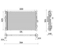 MAHLE CR 2710 000P Radiatore, Raffreddamento motore per CITROËN,DS,PEUGEOT
