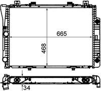 MAHLE ORIGINAL CR 278 000S Radiatore motore